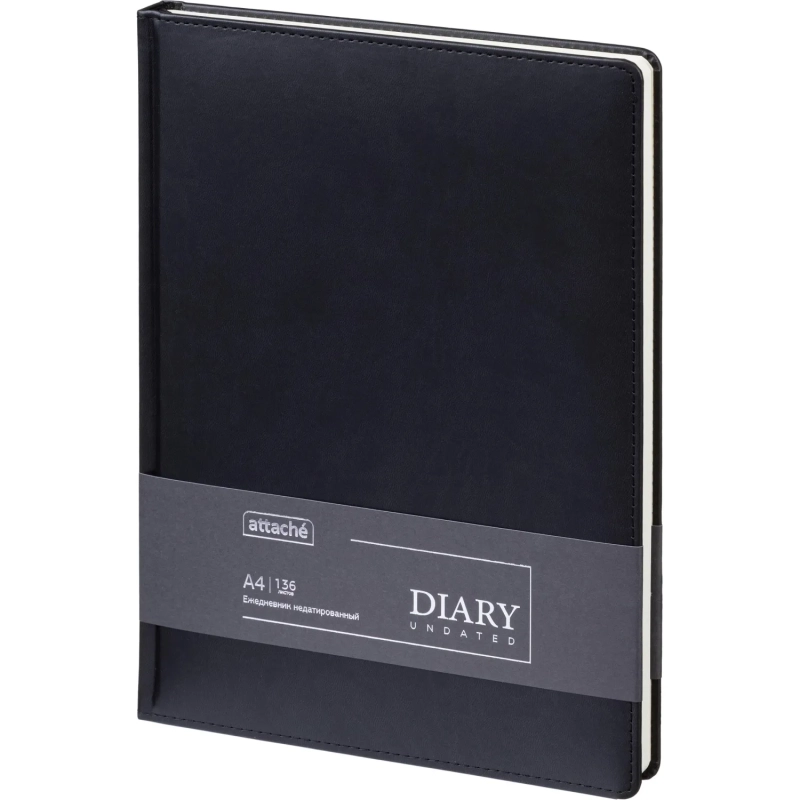 Ежедневник недатированный ATTACHE Classic А4, 136л, черный