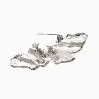 Брошь корейский стиль "Мятая" цвет серебро Брошь корейский стиль "Мятая" цвет серебро