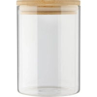 Банка стеклянная для сыпучих продуктов с крышкой BAMBU, 0,6 л