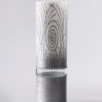 Ваза «Соблазн», прямая, h=26 см, стекло, бело-серебристая Ваза «Соблазн», прямая, h=26 см, стекло, бело-серебристая