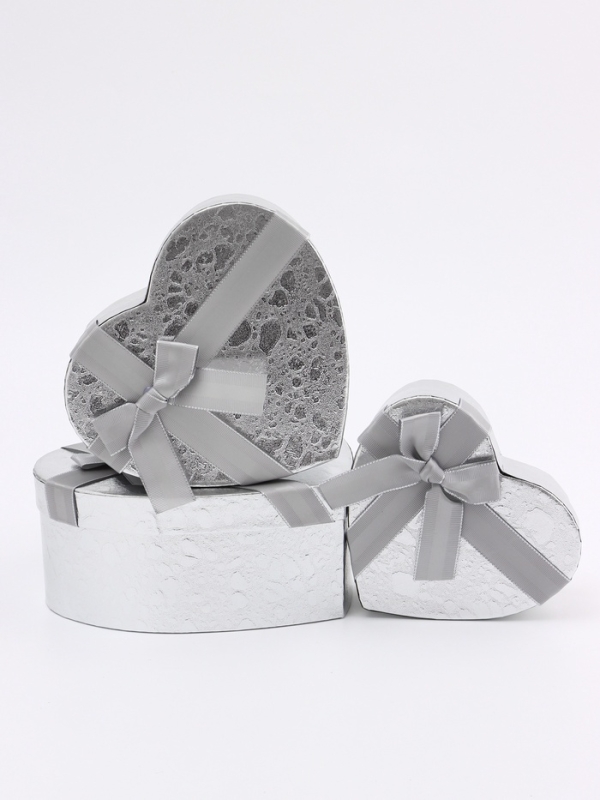 Набор коробок 3 в 1 сердца 22 х 20 х 9;  18.5 х 17 х 7.5; 1 6 х 14 х 6 см