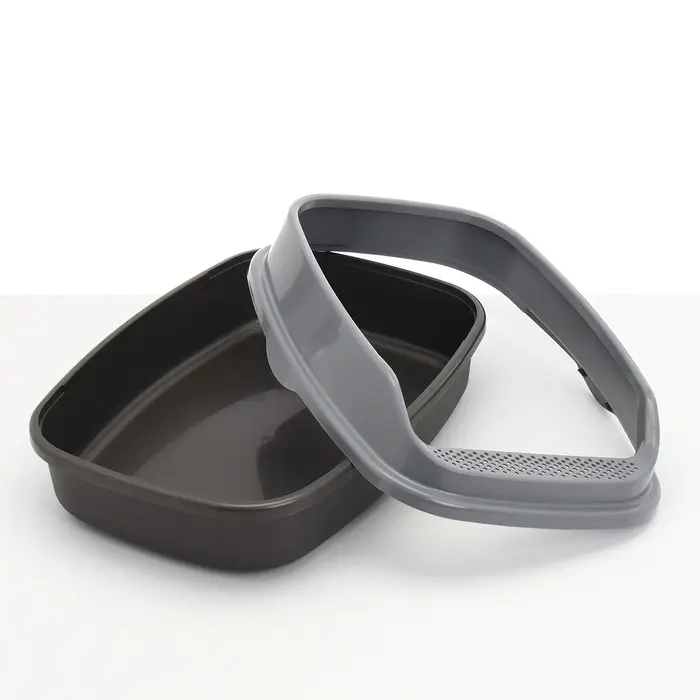 Туалет Айша XL с бортом 64&times;44&times;21 см серый FIX