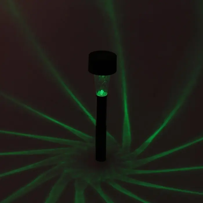 Садовый светильник &laquo;Цилиндр&raquo;, уличный, на солнечной батарее, 4.5&times;30&times;4.5 см, 1 LED, свечение мульти