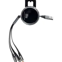 Кабель Type-C-Type-C, 2 А, Type-C-microUSB, lighting, с подставкой, 3 А, 1 м, чёрный