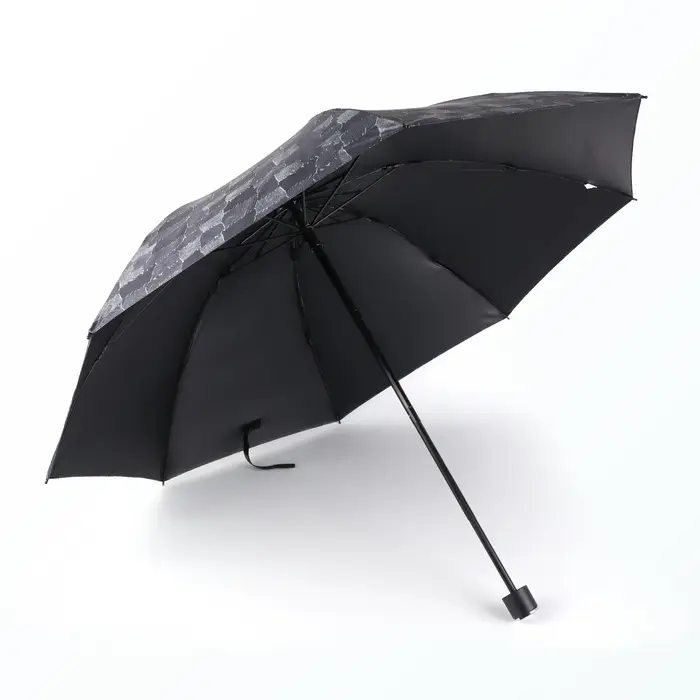 Зонт механический «Ячейки», эпонж, 4 сложения, 8 спиц, R=50/58 см, D = 100 см, МИКС Зонт механический «Ячейки», эпонж, 4 сложения, 8 спиц, R=50/58 см, D = 100 см, МИКС