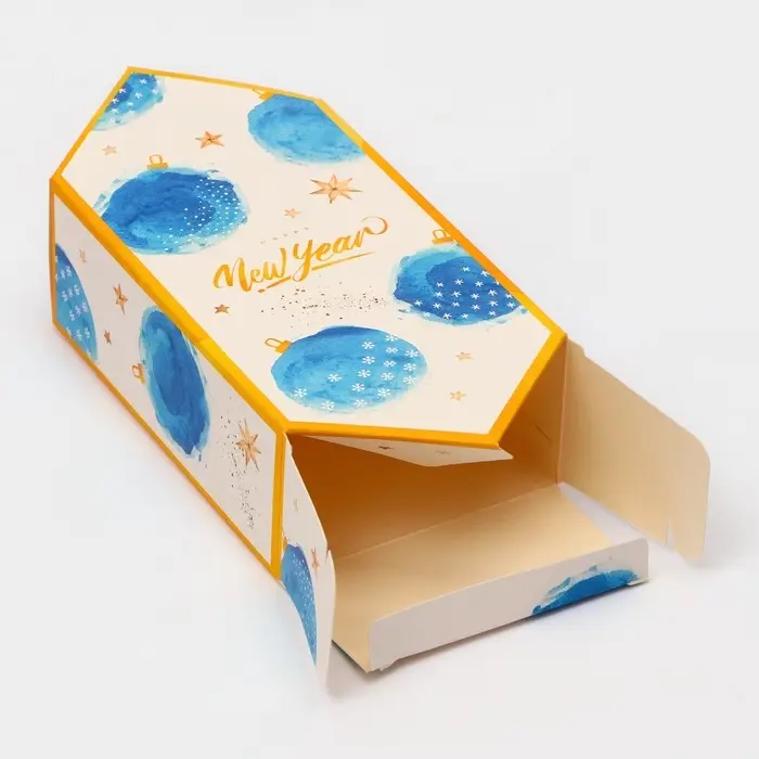 Подарочная коробка - конфета новогодняя складная «Новый Год», 9.3×14.6×5.3 см Подарочная коробка - конфета новогодняя складная «Новый Год», 9.3×14.6×5.3 см