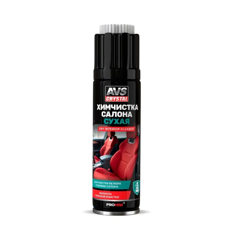 Сухая химчистка "пенная" щетка-крышка (аэрозоль) 650 мл AVS AVK-048