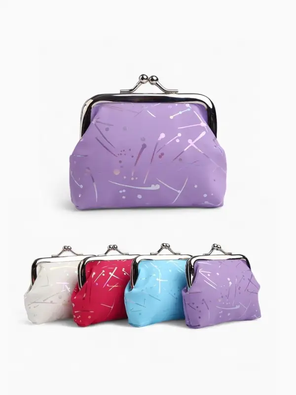 Кошелёк-монетница, на фермуаре, 9&times;1.5&times;6.5 см, с перламутровым принтом, МИКС