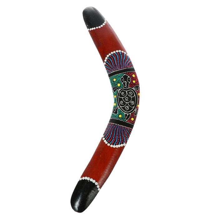 Сувенир бумеранг  Сувенир бумеранг "Цветной узор"  40х6х0,7 см