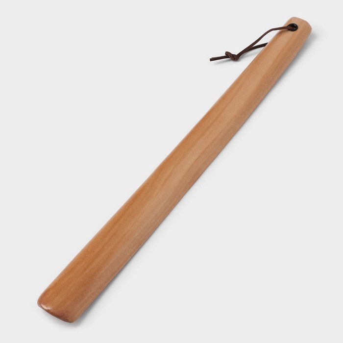 Ложка для обуви Доляна, с петелькой, деревянная, 38×3,5 см