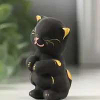 Фигурка керамика &laquo;Котик милашка&raquo;, 7 см, чёрный