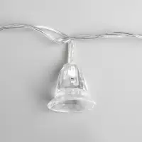 Гирлянда &laquo;Нить&raquo; 5 м с насадками &laquo;Колокольчики&raquo;, IP20, прозрачная нить, 20 LED, свечение мульти (RG/RB), мигание, 220 В