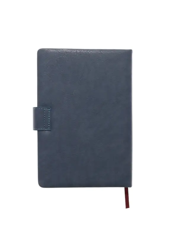 Ежедневник недатированный формат А5, с хлястиком, 112л, линия, пвх, Синий Ежедневник недатированный формат А5, с хлястиком, 112л, линия, пвх, Синий