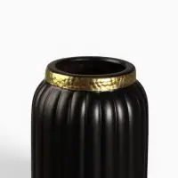 Ваза напольная &laquo;Геометрия люкс&raquo;, вертикаль, 13&times;60 см, керамика, чёрная