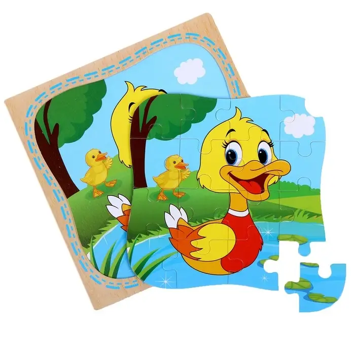 Пазлы «Уточка», в рамке, 16 элементов, 15×15 см Пазлы «Уточка», в рамке, 16 элементов, 15×15 см