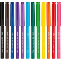 Фломастеры набор Deli  ColoRun вентилир. 12цв.пакет с европодвес., EC10003