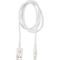 Кабель 2,4A, 1м, USB - Lightning, TPE, силикон, белый BT-JCBL-005/U28