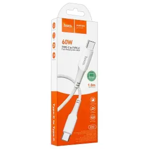 Кабель Type-C на Type-C 1M 60W X70 HOCO белый