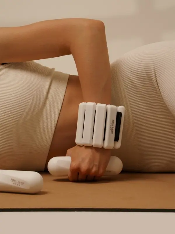 Гантели Sima-Land Home, 2 шт., 1 кг, цвет белый, для универсального отягощения