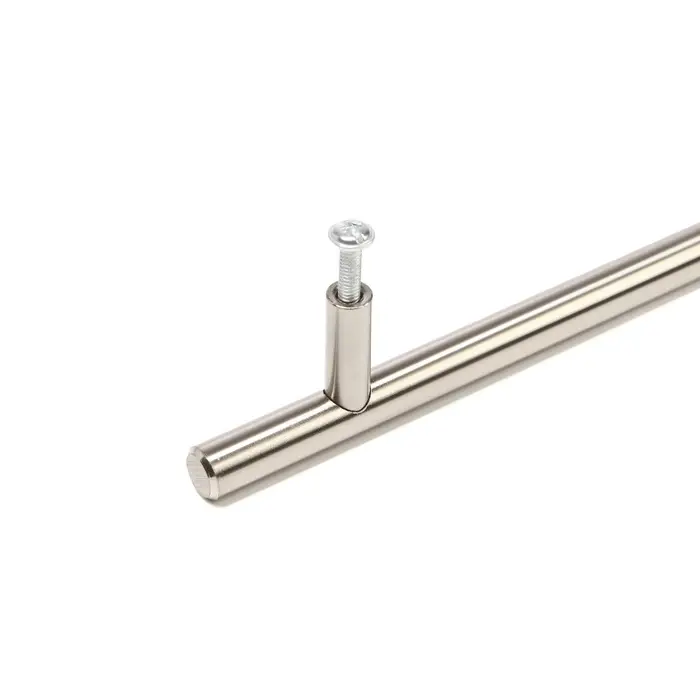 Ручка-рейлинг, d=10 мм, м/о 128 мм, цвет сатиновый никель