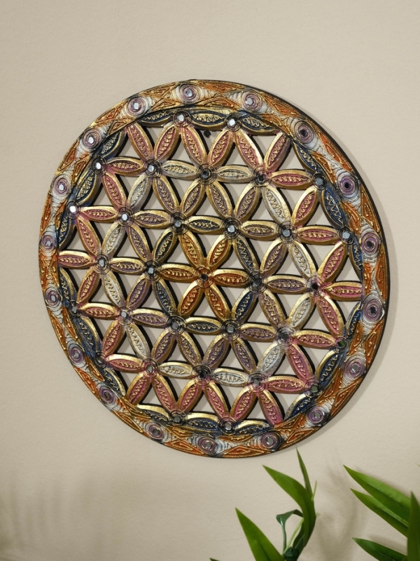 Панно резное МДФ "Цветы", 40х40х0,6 см