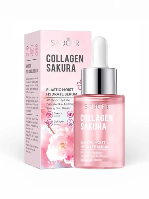 Омолаживающая сыворотка для лица Sadoer с колагеном, экстракт сакуры, 30 мл