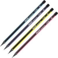 Карандаш чернографитный Flash HB б/ласт черн.дерево ассор