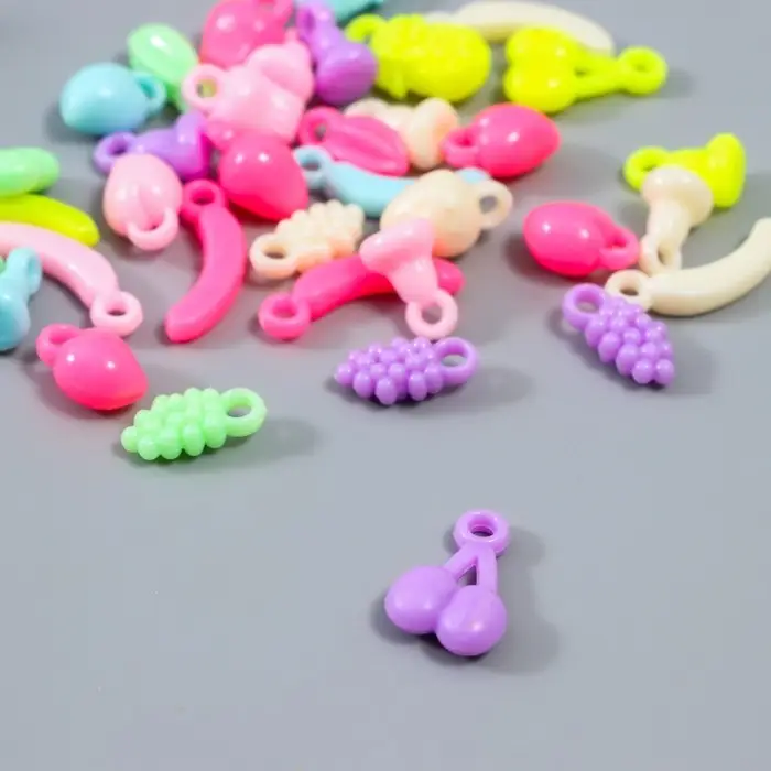 Декор для творчества пластик  Декор для творчества пластик "Фрукты. Пастельные тона" пастель 15 гр 1,8 см