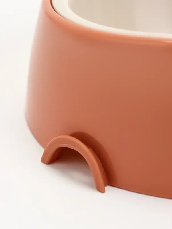 Лего-миска для животных с наклоном &laquo;Фокси&raquo; 300 мл, цвет кирпичный