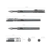 Ручка гелевая ErichKrause Megapolis Gel, чернила чёрные, узел 0.5 мм, длина линии письма 500 метров