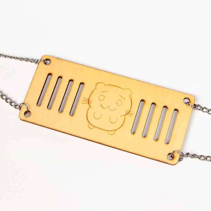 Качели большие для грызунов на цепочках, 13 х 6 см, фанера Качели большие для грызунов на цепочках, 13 х 6 см, фанера