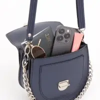 Сумка женская мессенджер TEXTURA на клапане, 17&times;10&times;18 см, синяя