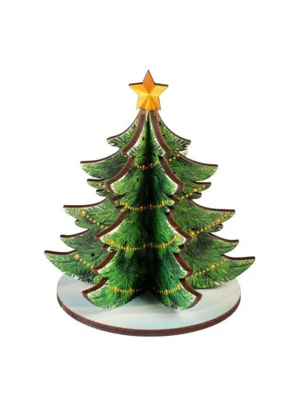 Модель из дерева WoodLand Toys &laquo;Ёлка сборная. Новогодние украшения&raquo;