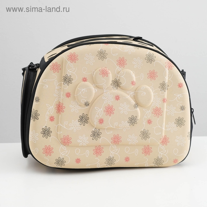 Складная сумка-переноска с отдельным входом, материал EVA, 43,5 х 28 х 33 см, бежевая Складная сумка-переноска с отдельным входом, материал EVA, 43,5 х 28 х 33 см, бежевая
