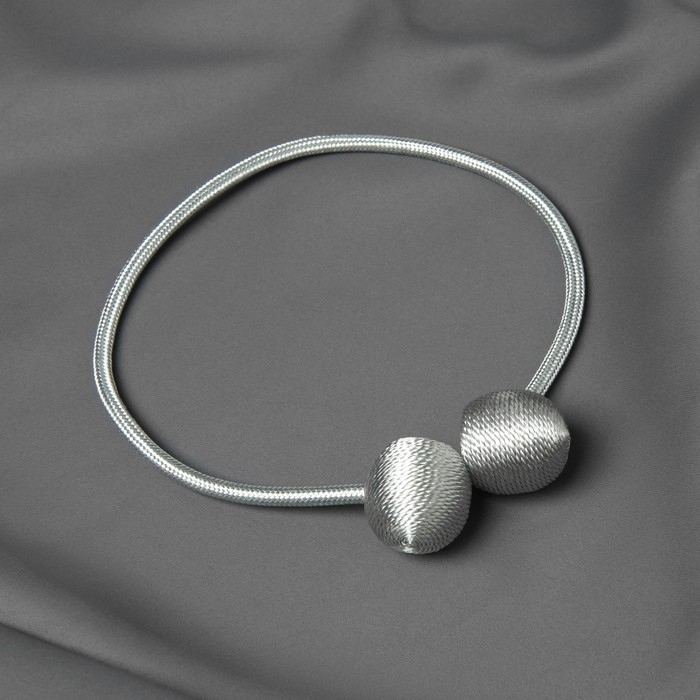 Подхват для штор «Шарики», d = 3 см, 40 см, цвет светло-серый Подхват для штор «Шарики», d = 3 см, 40 см, цвет светло-серый