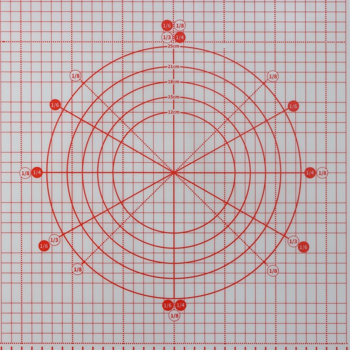 Армированный коврик для выпечки с разметкой, силикон, 50×40 см, цвет красный Армированный коврик для выпечки с разметкой, силикон, 50×40 см, цвет красный