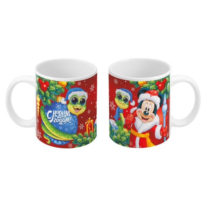 Кружка керамическая. Символ года 2025. Змея, 320 мл, Микки Маус Кружка керамическая. Символ года 2025. Змея, 320 мл, Микки Маус