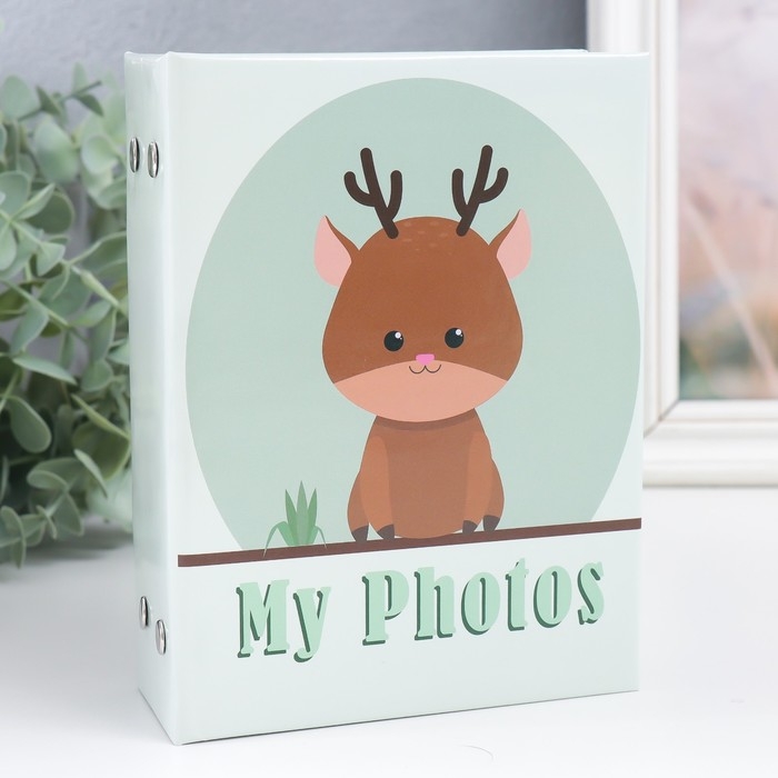 Фотоальбом на 96 фото 10х15 см  Фотоальбом на 96 фото 10х15 см "Оленёнок" 16,5х12х5,5 см