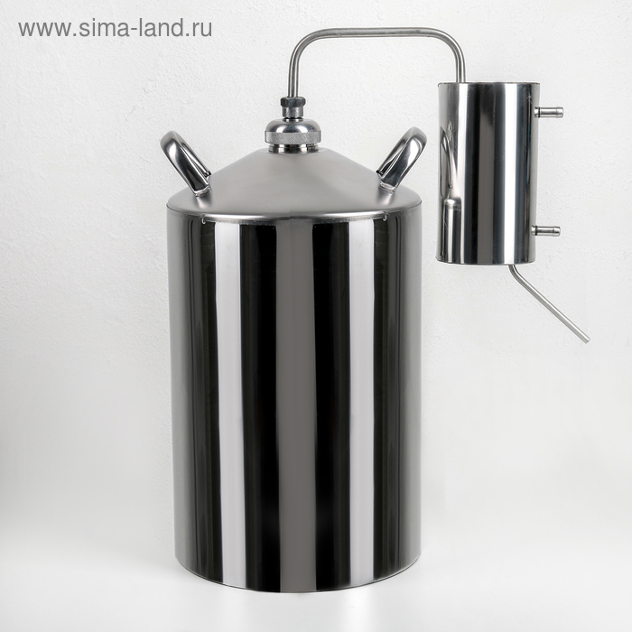 Дистиллятор «Простой», 12 л, горло 4 см, ручки МИКС металл/дерево Дистиллятор «Простой», 12 л, горло 4 см, ручки МИКС металл/дерево