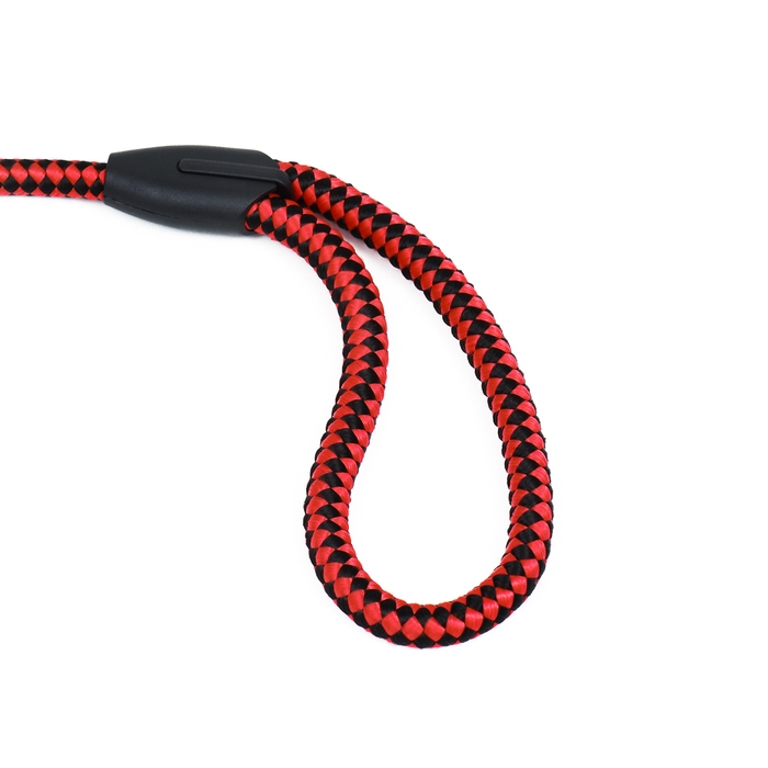 Поводок усиленный с амортизатором от рывка, 120 х 1,2 см, чёрно-красный Поводок усиленный с амортизатором от рывка, 120 х 1,2 см, чёрно-красный