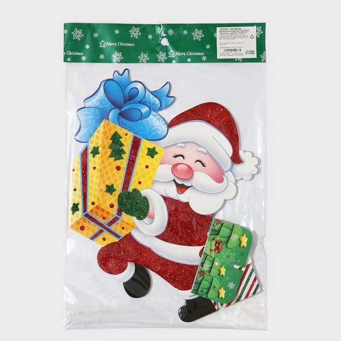 Декоративное украшение (подставка)  Декоративное украшение (подставка) "Дед мороз с подарком" 33х25,5 см