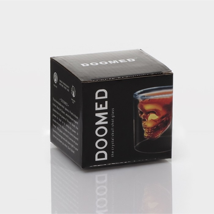 Стопка - шот стеклянный с двойными стенками «Череп. Хэллоуин», 70 мл, 7×7 см Стопка - шот стеклянный с двойными стенками «Череп. Хэллоуин», 70 мл, 7×7 см