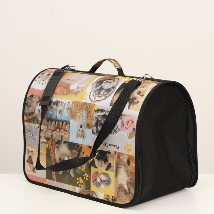 Сумка - переноска для животных с принтом, 49 х 30 х 35 см микс Сумка - переноска для животных с принтом, 49 х 30 х 35 см микс