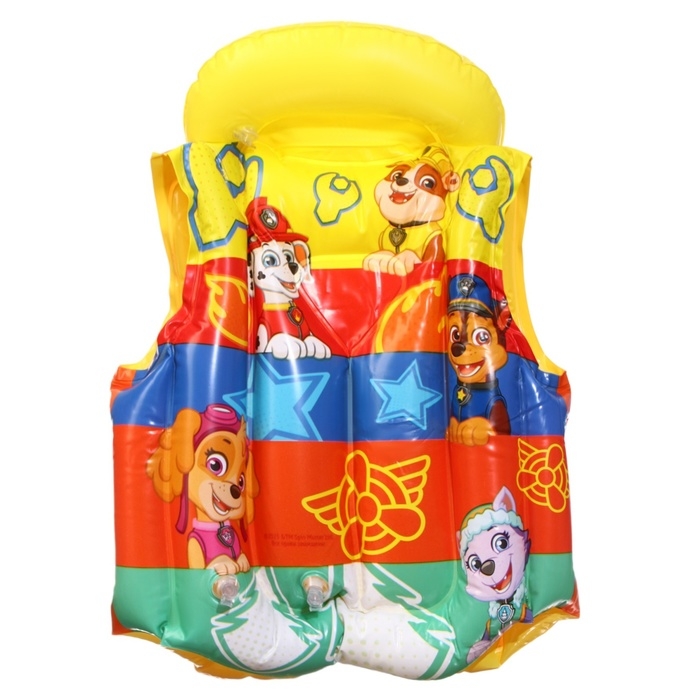 Жилет надувной PAW PATROL, для плавания, детский, цвет жёлтый Жилет надувной PAW PATROL, для плавания, детский, цвет жёлтый
