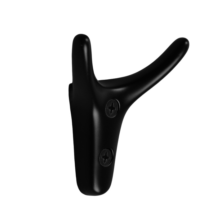 Крючок мебельный CAPPIO YAK, двухрожковый, черный Крючок мебельный CAPPIO YAK, двухрожковый, черный