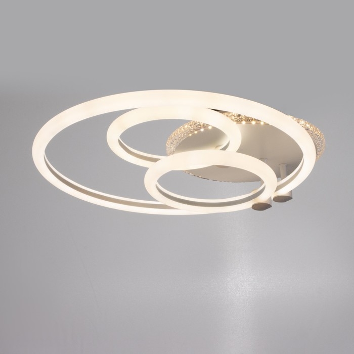 Люстра с ПДУ 1914/3 LED 84Вт диммер белый 42х40х12 см BayerLux