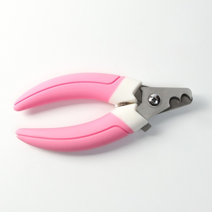 Когтерез боковой с 2 отверстиями, большой, розово-белый Когтерез боковой с 2 отверстиями, большой, розово-белый