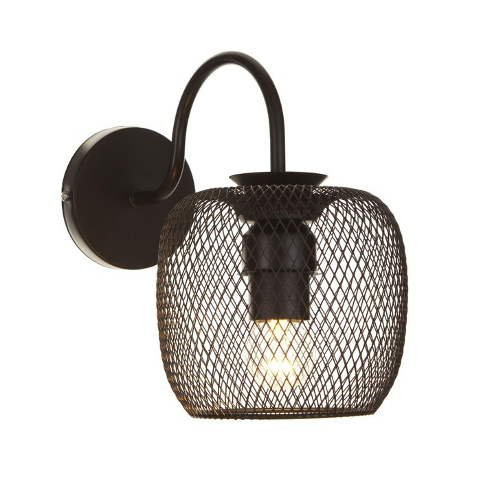 Бра "Бирра" 1xE27 40Вт черный 23х25х15 см