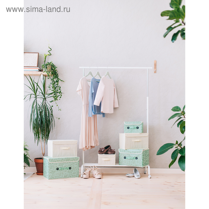 Короб стеллажный для хранения «Алва», 37×24×24 см, цвет бежевый Короб стеллажный для хранения «Алва», 37×24×24 см, цвет бежевый