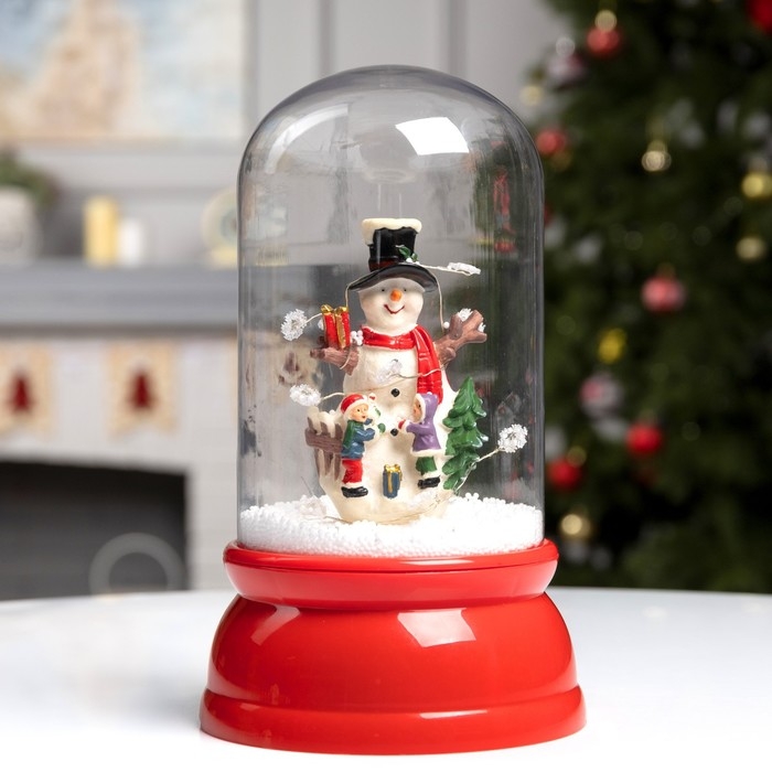 Светодиодная фигура «Капсула со снеговиком» 18 × 30 × 18 см, пластик, батарейки ААх3 (не в комплекте), USB, свечение белое Светодиодная фигура «Капсула со снеговиком» 18 × 30 × 18 см, пластик, батарейки ААх3 (не в комплекте), USB, свечение белое